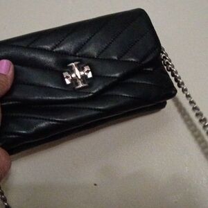 Tory Burch Black Quilted Leather Chain Bag